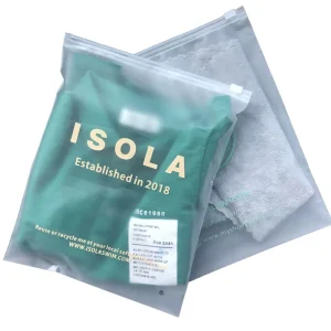 Custom PVC Zipper Clothing Bag with Logo Offset Printing PE Plastic Zip Lock Packing for Shoes Socks Fur