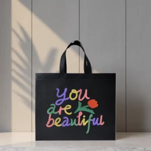 Custom Packaging Non Woven Tote Bag with Logo High Capacity Convenient Grocery Exhibition Use