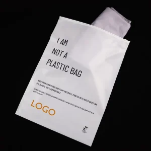 Custom Packaging PLA+PBAT Zipper Bag Biodegradable Zip Lock Clothing Garment Bags With Logo