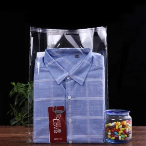 Custom Packaging Printed Logo Self Sealing Shirt Clothes Zip Lock Clear Plastic OPP Frosted Clothing Bags