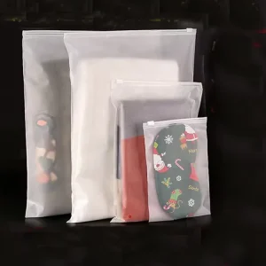 Custom Packaging Recyclable Plastic Ziplock Zipper Bags for Clothing Socks Shoes with Custom Logo and Color