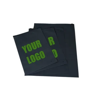 Custom Plastic Packaging Bag Matte Black Frosted Zipper Bag Brand Logo Reusable Ziplock Bags for Clothing