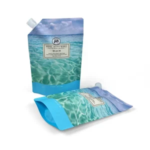 Custom Plastic Packaging Laundry Detergent Bags Refillable Stand up Spout Pouch Reusable Liquid Bag