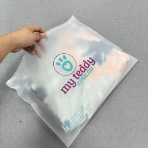 Custom Printed Clear Resealable Plastic Packaging T Shirt Underwear Bags Frosted Ziplock Plastic Polybags for Clothing