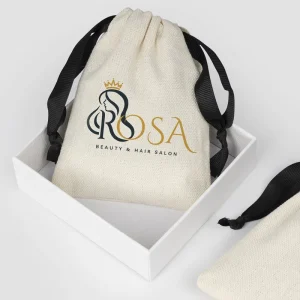 Custom Printed Cotton Packaging Solution for Luxury and Lifestyle Brands Soft Fabric Pouch Custom Drawstring Cotton Bag