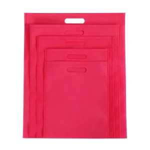 Custom Printed Eco friendly Recyclable Nonwoven Bag Durable Die Cut Packaging with Logo for Craft Shopping Packaging