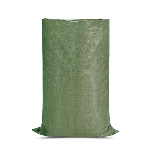 Custom Printed Green Woven Poly Bags Strong Reusable Packaging Sacks for Applications