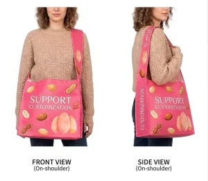 Custom Printed Laminated Non Woven Crossbody Shoulder Tote Bag Eco Friendly Reusable Waterproof Large Capacity Trade Show