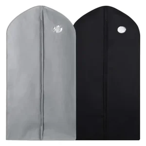 Custom Printed Logo Dress Suit Foldable Garment Packaging Bag for Dress Cover Garment Suit Bag Reusable Garment Bag Packaging