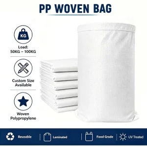 Custom Printed Moisture Proof Polypropylene Woven PP Bags Packaging Flour Rice Fertilizer Animal Feed Seafood Agriculture Heat