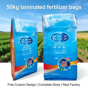 Custom Printed PP Woven Waterproof Bags 25kg 50kg Polypropylene Laminated Sack Packing Rice Grain Maize Feed Fertilizer