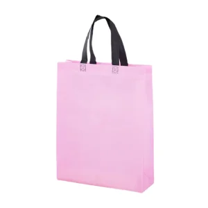 Custom Printed Recyclable Non woven Tote Bag Silk Screen Printing PP Webbing Belt Laminated Finish Reusable Shopping Packaging