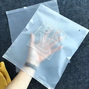 Custom Printed Resealable Garment Packaging Plastic Biodegradable Frosted Sealing Zipper Lock Bag Clothing Packaging Bag