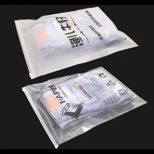 Custom Printed Resealable Garment Packaging Plastic Clear Poly Bag