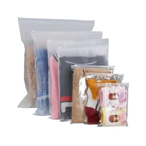Custom Printed Zip Lock PE Bags Clothing Packaging for T Shirts Socks Shoes