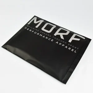 Custom Printing Clothes Packaging Frosted Zipper Bag Biodegradable Zip Bag Black with Window Zip Lock Bags Apparel