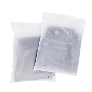 Custom Printing Garment Recyclable Zipper Lock Frosted Poly Matte Zipper Bags For Clothing Tshirt