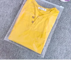 Custom Printing Poly Zipper Lock Frosted Zipper Plastic Garment Packaging Bag for Clothes With Your logo