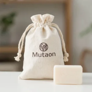 Custom Printing Raw Cotton Package Bags Natural Cotton Fabric Drawstring Soap Bag Packing With Logo