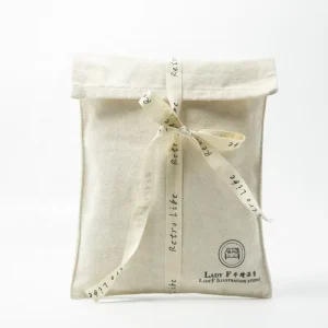 Custom Recyclable Cotton Fabric Envelope Pouch Disposable Clothing Cosmetic & Gift Packaging Bags with Craft & Stickers Use
