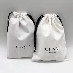 Custom Reusable Drawstring Cotton Bag Packaging Cloth Textile Packaging Linen Pouch