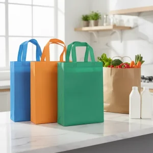 Custom Reusable Grocery Bags Non Woven Shopping Bag Eco Tote Bag Lulu Style Reusable PP Non Woven Shopping Packaging Bags