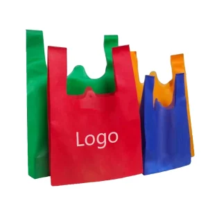 Custom Shopping Packaging Biodegradable Tote Portable Vest Eco Non Woven T Shirt Bag Non Woven Bag for