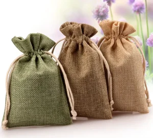 Custom Size Burlap Jute Hessian Packaging Natural Hemp Drawstring Bags Burlap Gift Linen Pouch for Tea Spice Packaging