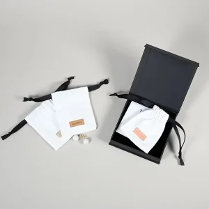 Custom Size Color Linen Cotton Gift Packaging Bags Recyclable Cotton Drawstring Jewelry Cosmetic Storage Bags