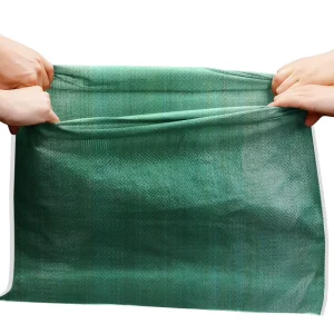 Custom Size Green Woven Bag Waterproof Laminated Packaging Sack for Farm Products and Logistics