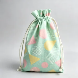 Custom Size & Logo Handmade Drawstring Pouch Recyclable Eco Friendly Promotional Gift Bags