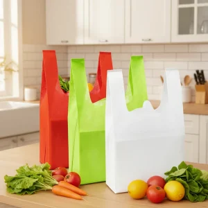 Custom Size Non Woven Shopping Bag for Bakery Items Pastries and Fresh Bread Delivery