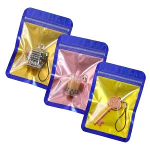 Custom Size Stand Up Plastic Zipper Bag With Heat Seal Recyclable For Hardware Jewelry Packaging