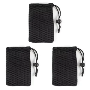 Custom Size & logo Drawstring Thick Sandwich Mesh Bags for Soap Soft Polyester Net Mesh Pouches Textile Packaging for Jewelry