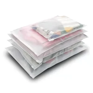 Custom Small Size Packaging Bags Garment Zipper Bags Translucent Packaging Bags