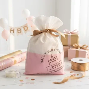 Custom Storage Small Fabric Packaging Bags in Box Printing Non Woven Gift Bag