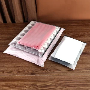 Custom Transparent PVC Waterproof Clothing Ziplock Package Bag with Frosted Zipper Silk Screen Printed Logo