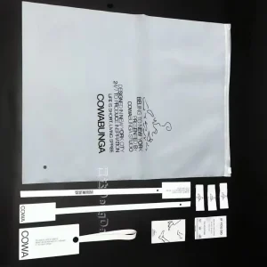 Custom Your Own Logo Screen Printed Recycled Frosted Apparel Ziplock Clothing Packaging Bags with Zipper for Shoes
