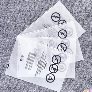 Custom Zipper Bag Plastic Garment Packaging Bag T Shirt Clothes Packaging Slider Zip Frosted Lock Bags With Logo