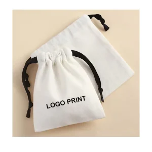 Custom logo Earring Bracelet Canvas Cotton Jewellery Gift Bag Cotton Twill Jewelry Packaging Bag Cotton Linen Jewelry Pouch