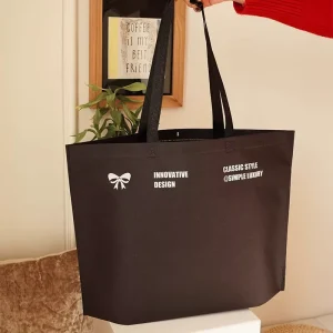 Custom logo Plain Brown Non Woven Clothes Packaging Tote Bag Large Brown Non Woven Blanket Shopping Storage Bag