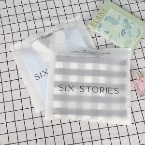 Custom logo Semi transparent 100% Recycled Frosted Self Adhesive Shirt Bags Compostable and for Packaging Clothes