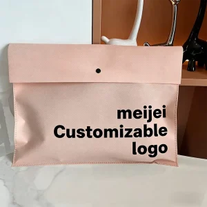 Custom logo Thickened Non Woven Fabric Bag with Hidden Buckle Packaging Eco Friendly and Clothing Store Garment Packaging Bag