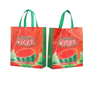 Custom printing PP laminated Nonwoven shopping Bag nonwoven handle bag Fruit packaging bag