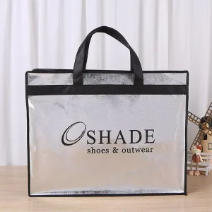 CustomEco Friendly Non Woven Zipper Bag Satchel Personalized Home Textiles Fabric Packaging for Bedding Clothing Shopping Bag
