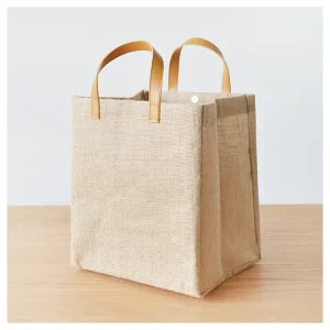 Customizable Logo Large Natural Eco Friendly Shopping Gift Packing Jute Gift Bag With Handle