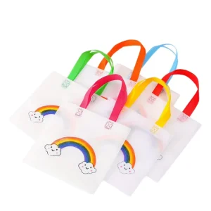 Customizable Non Woven Candy Bag Eco Friendly Gift Handbag for Birthday Socks Garments & Shoes