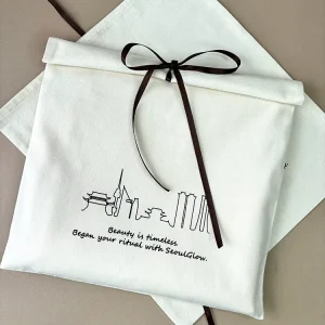 Customizable Vintage Fashion Lady Cotton Drawstring Dust Bag Eco Friendly Blank Canvas Gift Pouch Reusable Packaging