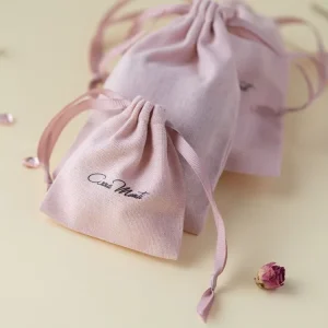 Customization Canvas Cotton Drawstring Bag Custom Single Color Organic Reusable Packaging Bags