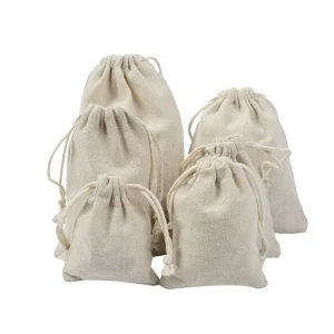 Customization Logo Factory Cotton Bag with Drawstring Polyester and Cotton Jewelry Gift Toy Packaging Cotton and Linen Bag